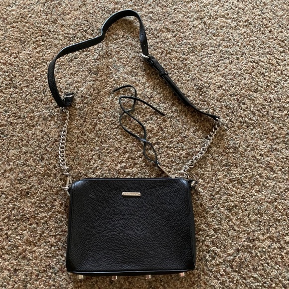 REBECCA MINKOFF Black/Silver 3 Zip Crossbody - Picture 4 of 6
